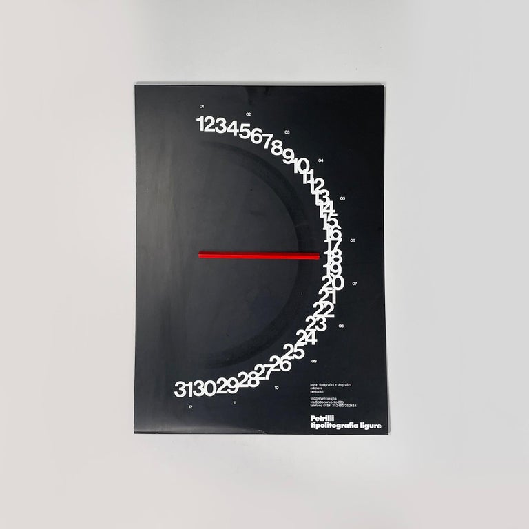 Calendario perpetuo Meridiana di Giulio Confalonieri per Studio Paolo Nava, 1970 ca.