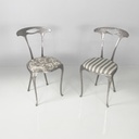 Sedie in tessuto e metallo di Palladio, 1950 ca.