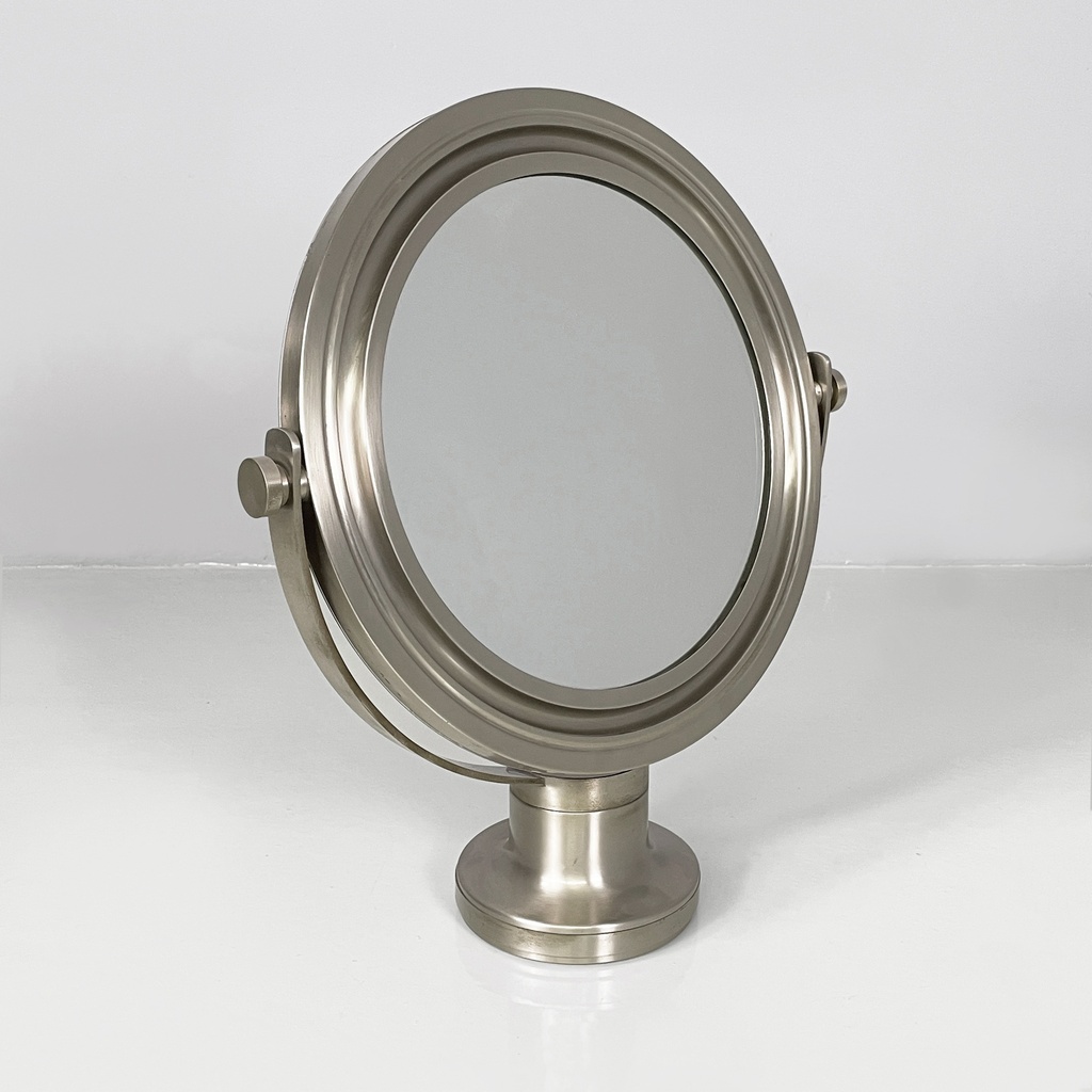 Specchio da tavolo orientabile in metallo, 1970 ca.