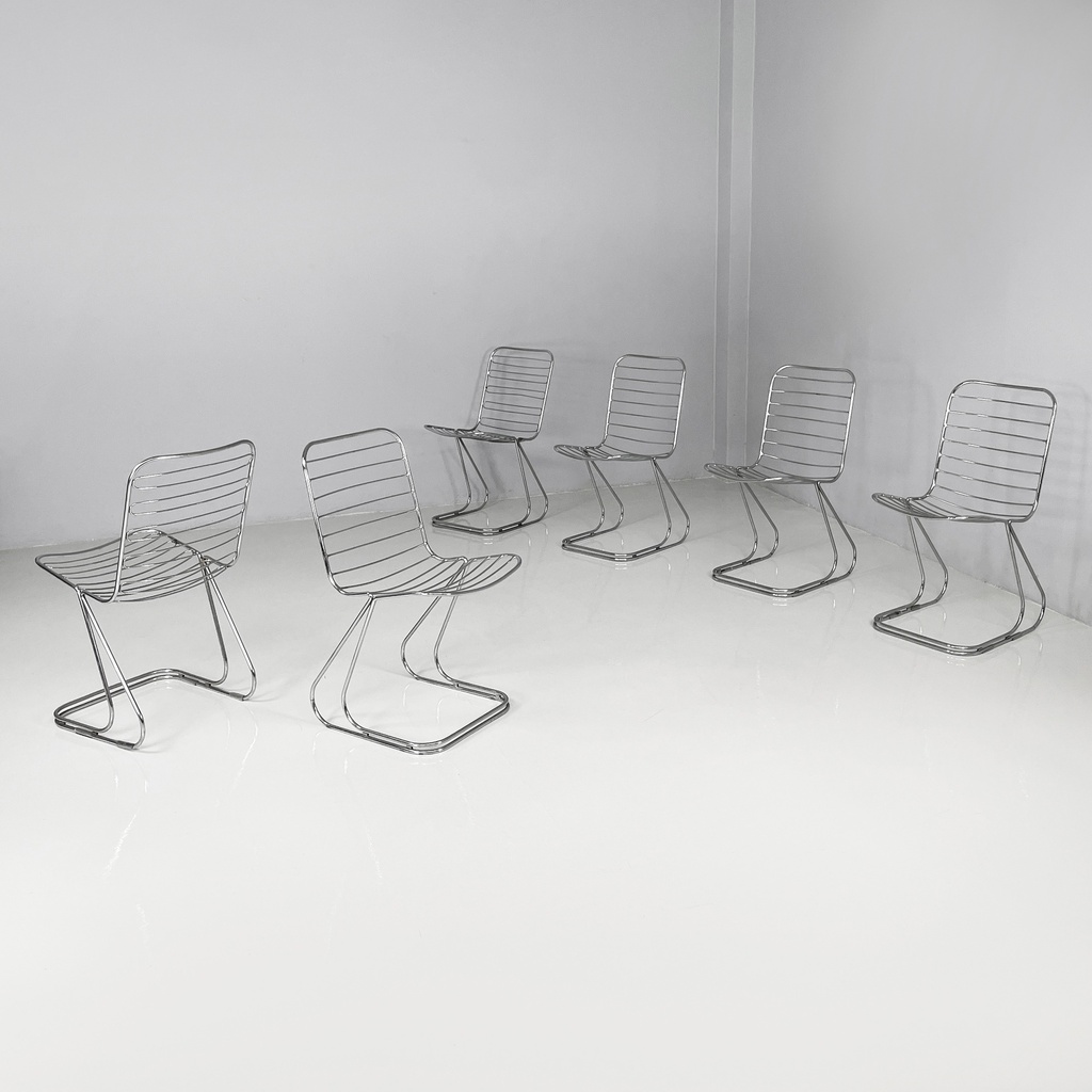 Sedie in acciaio, 1970 ca.