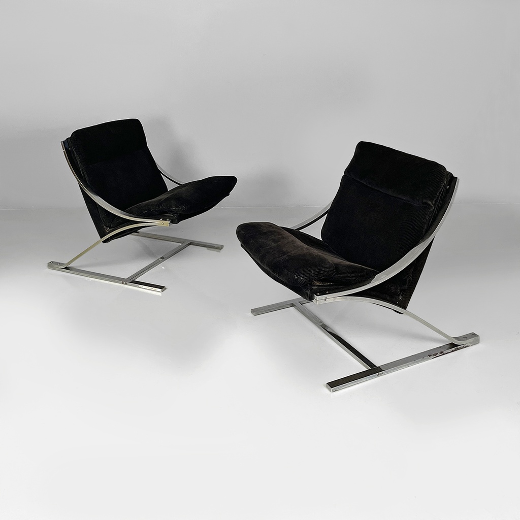 Poltrone Zeta di Paul Tuttle per Strassle International, 1970 ca.