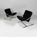 Poltrone Zeta di Paul Tuttle per Strassle International, 1970 ca.