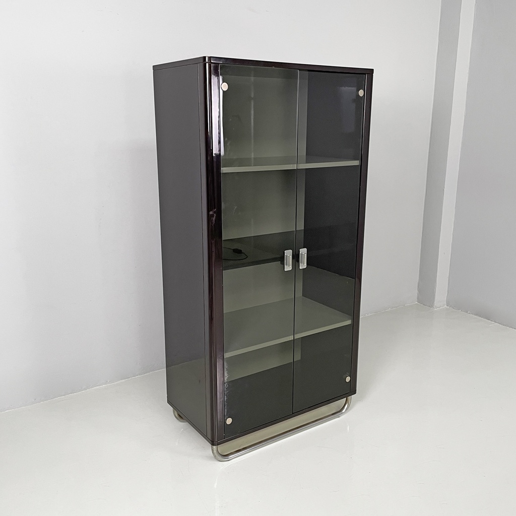 Armadio in legno laccato nero, 1970 ca.