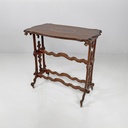 Tavolo da caffè in legno con ruote, 1800 ca.