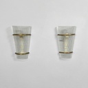 Applique in vetro e metallo, 1950 ca.