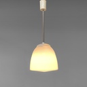 Lampadario in vetro opalino, 1970 ca.