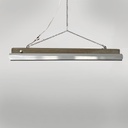 Lampadario in metallo smaltato grigio, 1940 ca.
