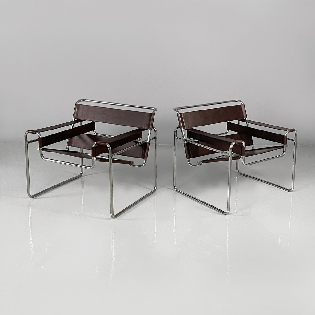 Poltrone Wassily di Marcel Breuer per Gavina, 1960 ca.