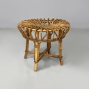 Sgabello in rattan, 1960 ca.