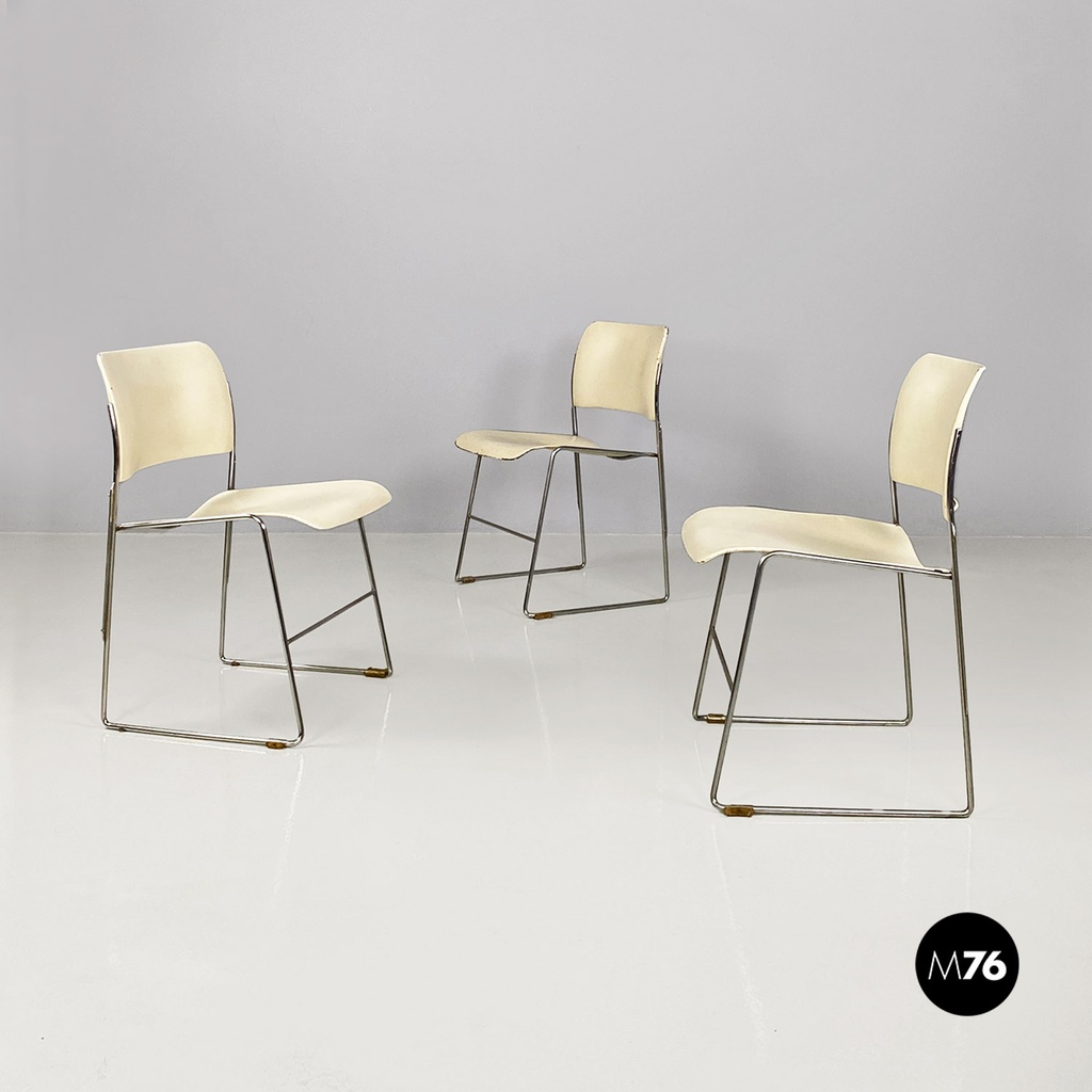 Sedie 40/4 di David Rowland per GF Furniture, 1963