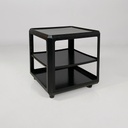 Carrello in legno nero, 1970 ca.