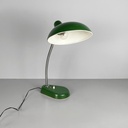 Lampada da tavolo in metallo verde, 1950 ca.