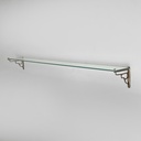 Mensola in vetro e ottone, 1930 ca.