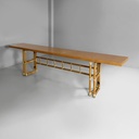 Tavolo da pranzo o consolle di Lyda Levi per McGuire Company,  1970 ca.