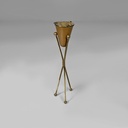 Posacenere da terra in ottone, 1950 ca.