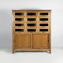 Sideboard con cassetti in legno e vetro, 1940 ca.