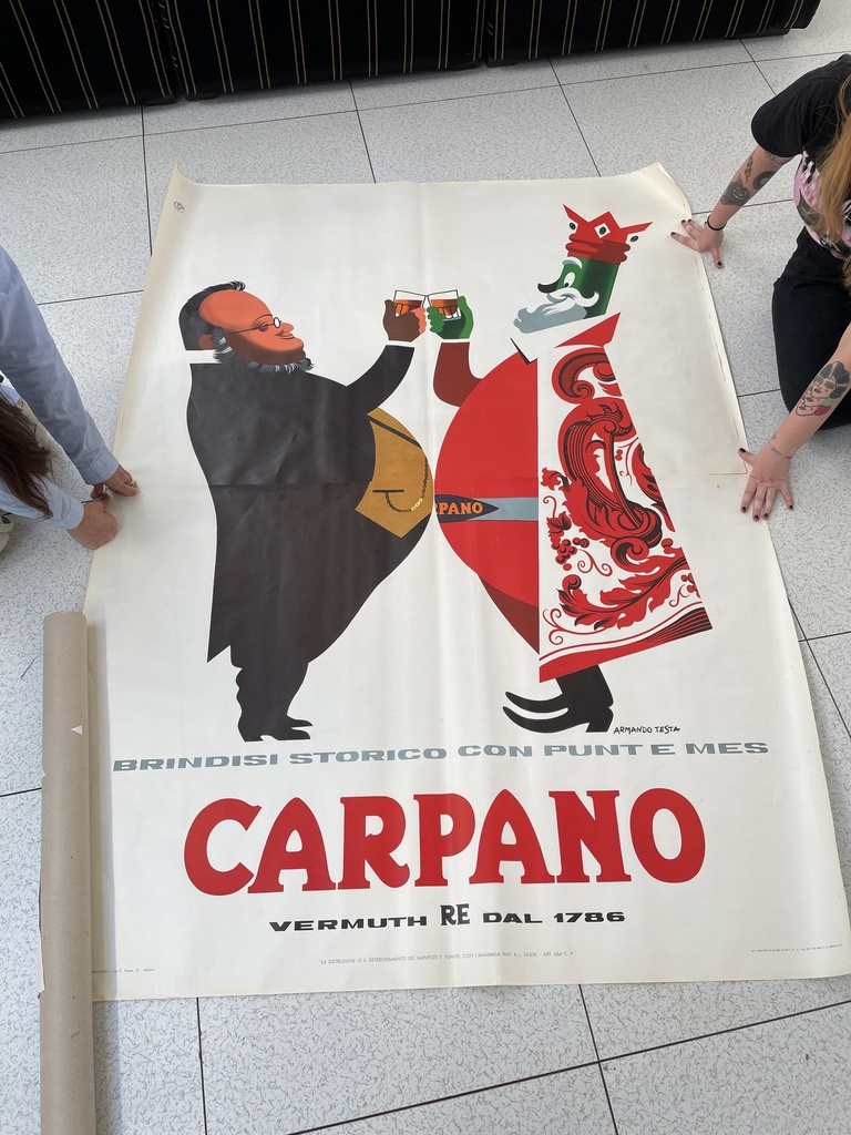 Poster pubblicitario di Cavour Carpano, 1950 ca.