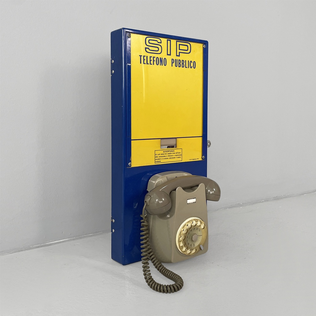 Telefono pubblico SIP da parete, 1960 ca. 