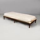 Daybed in tessuto e legno, inizio 1900 ca.