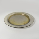 Piatto in vetro giallo, 1950 ca.