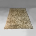Tappeto a pelo lungo in bianco crema, 1970 ca.