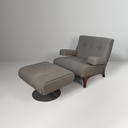 Poltrona e pouf di Eugenio Gerli per Tecno, 1960 ca.