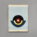 Quadro geometrico su carta, 1980 ca.