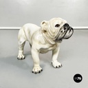 Scultura in ceramica di cane bulldog,  1970 ca.
