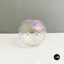 Vaso in vetro trasparente stampato,  1980 ca.