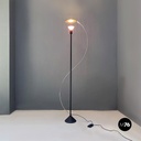 Lampada da terra in metallo nero, 1980 ca.