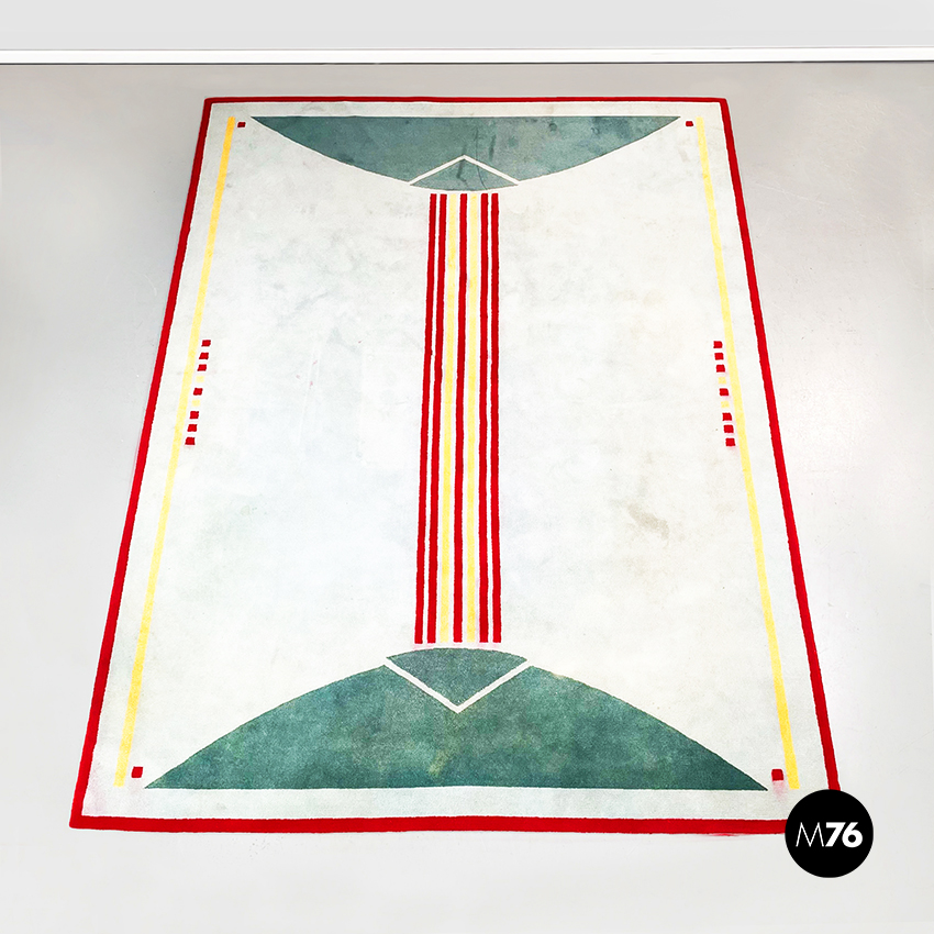 Tappeto con disegno geometrico, 1980 ca.
