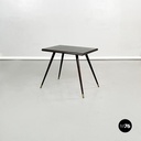 Tavolo da caffè in legno e ottone,  1950 ca.