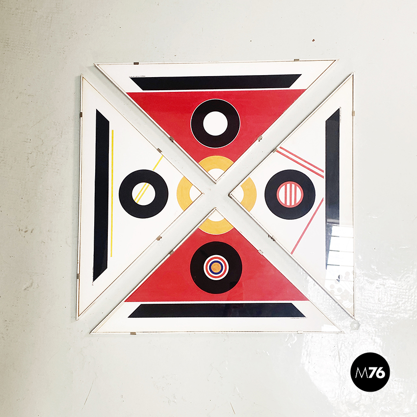 Quadri triangolari con decorazione geometrica, 1980 ca.