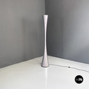 Lampada da terra in plastica argentata, 1990 ca.