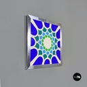 Quadro con cornice in acciaio cromato, 1970 ca.