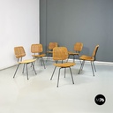 Sedie in metallo e rattan, 1960 ca.