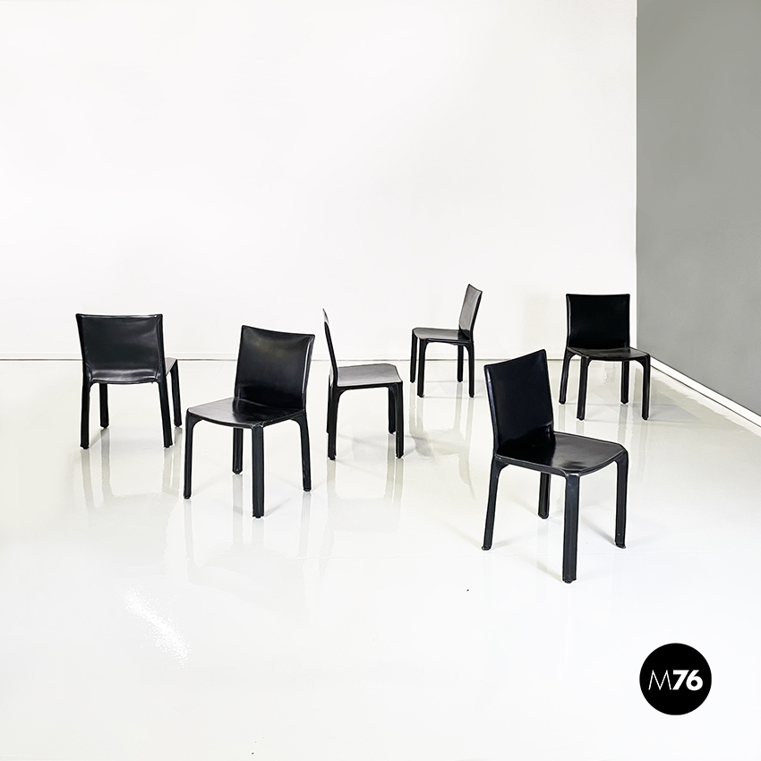 Sedie CAB 412 di Mario Bellini per Cassina, 1970 ca.