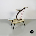 Tavolo portapiante in legno e formica, 1960 ca.