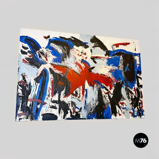 [2320003296] Quadro astratto su legno, 1980 ca.