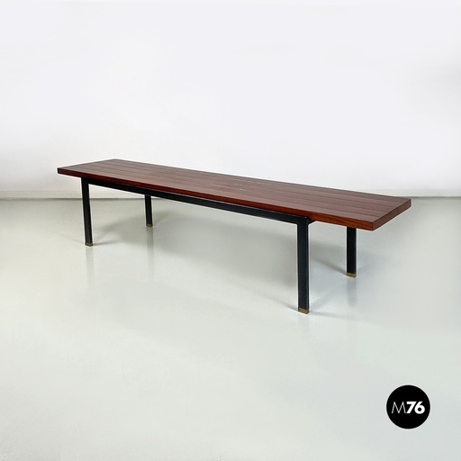 [2320003315] Panca in legno e metallo, 1960 ca. 