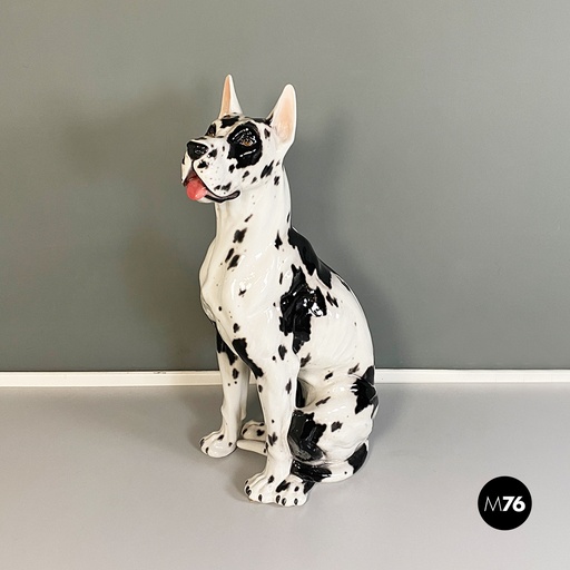 [2320003433] Scultura di cane in ceramica, 1980 ca. 