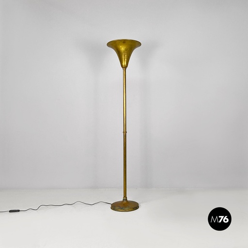 [2420005152] Lampada da terra in ottone, 1940 ca.