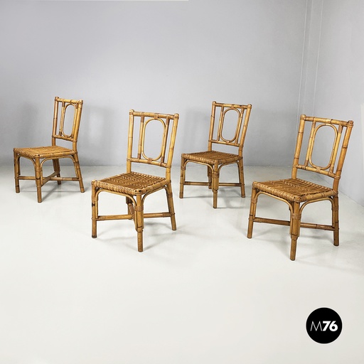 [2520005683] Sedie in rattan, 1960 ca.