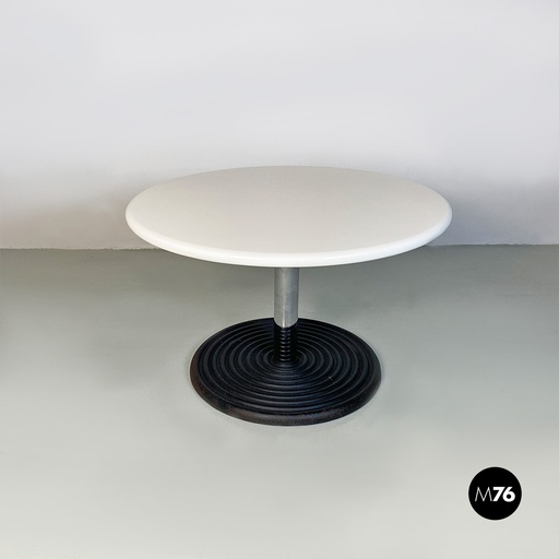 [2220002647] Tavolo da caffè in plastica e ghisa, 1980 ca.