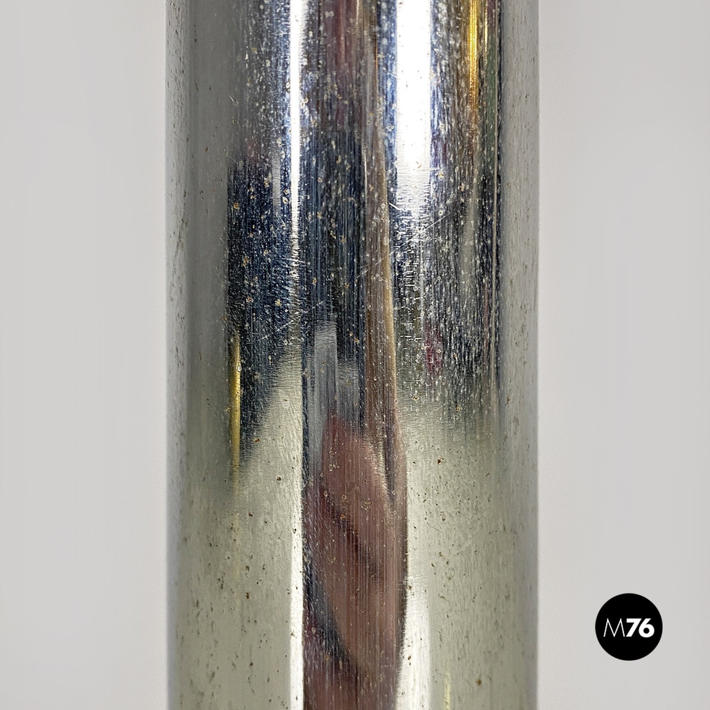 Lampada da terra in acciaio cromato, 1970 ca.