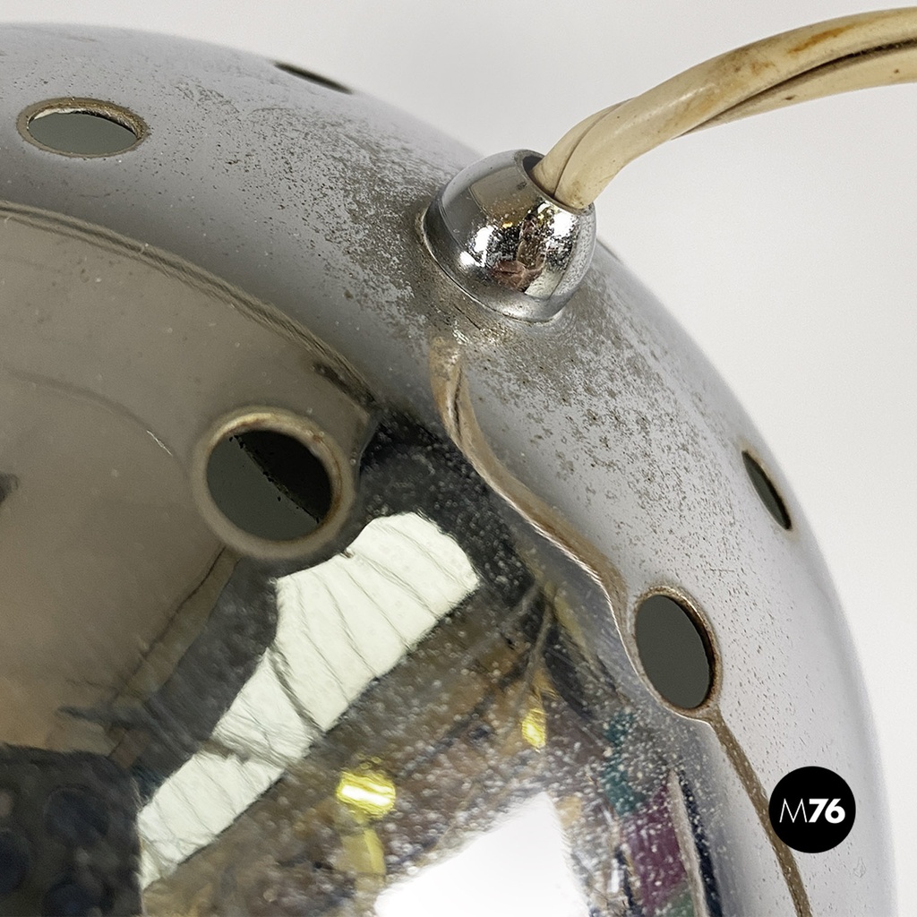 Lampada da terra in acciaio cromato, 1970 ca.
