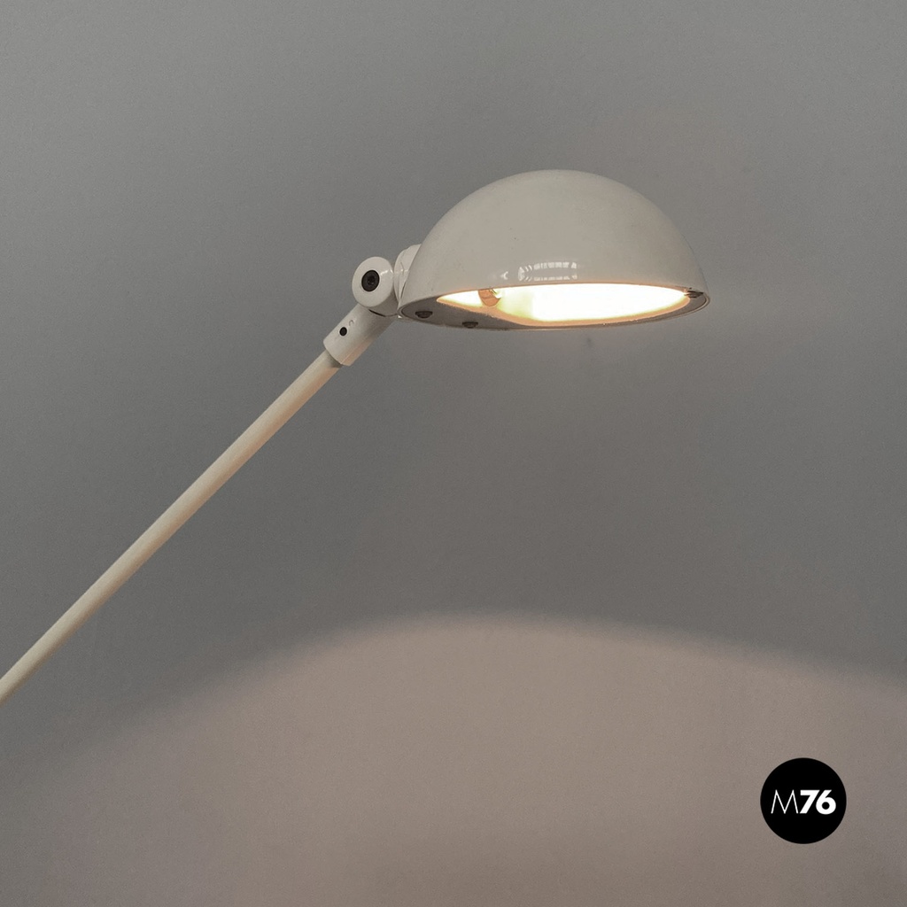 Lampada da terra in metallo bianco, 1980 ca.