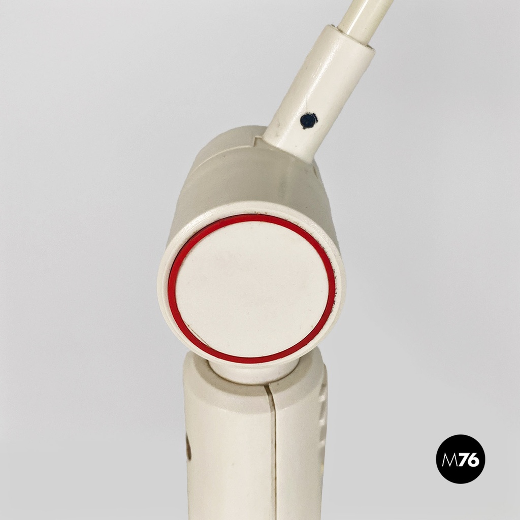 Lampada da terra in metallo bianco, 1980 ca.