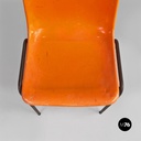 Sedie impilabili in plastica arancione, 1960 ca.