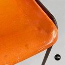 Sedie impilabili in plastica arancione, 1960 ca.